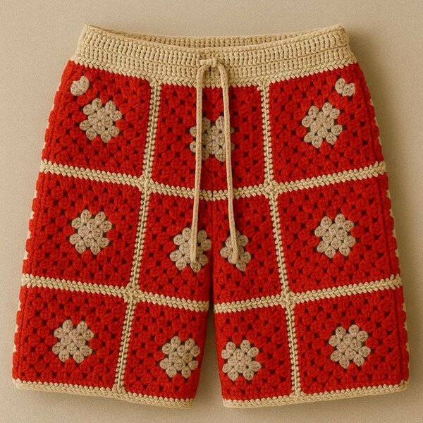 Shorts crochet rétro