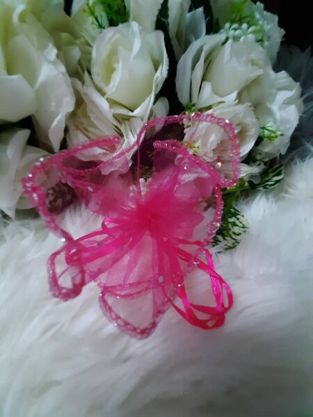 Tulles à cordes rose fushia