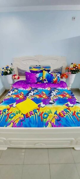 Parure de lit Tom et Jerry colorée