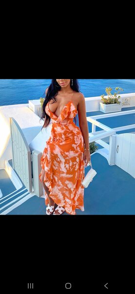 Robe d'été orange élégante