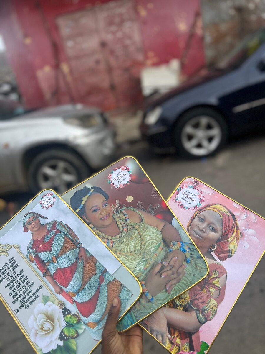 Cadre photo avec un texte en dessous