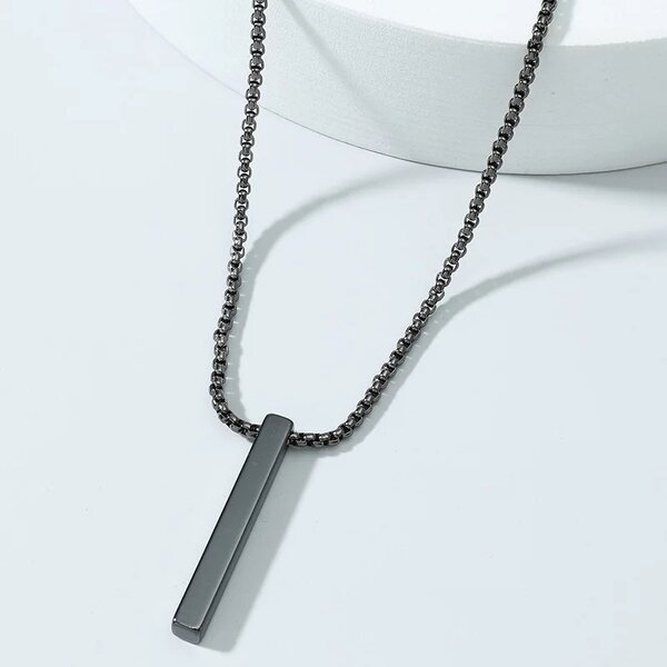 Black Bar Necklace