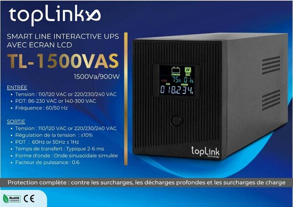 topLink UPS 1500VA LCD