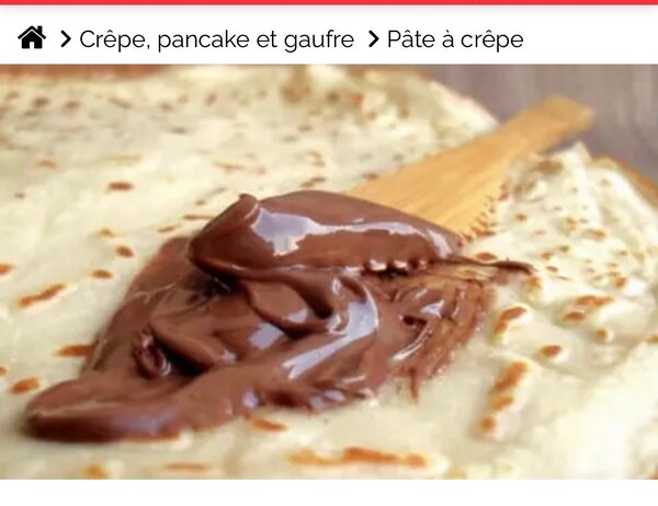 Crêpe gourmande au chocolat