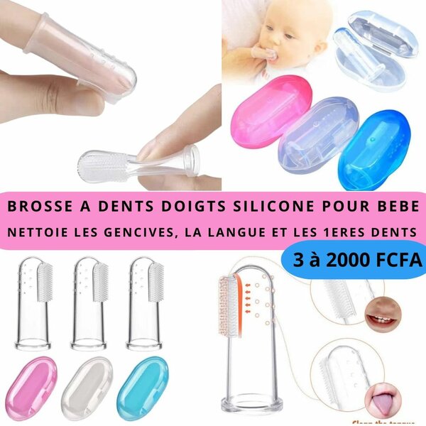Brosse à doigts en silicone bébé