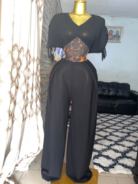 Jumpsuit taille haute corset