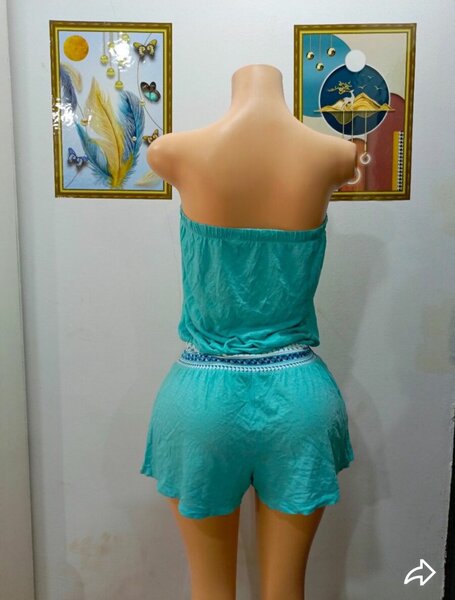 Combishort d'été turquoise