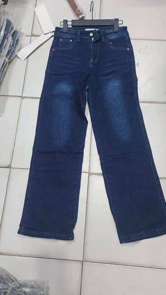 Jean large femme bleu