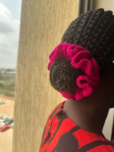 Women Crochet scrunchie and shrugs