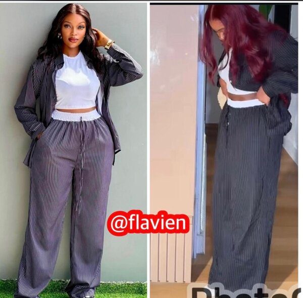 Ensemble décontracté rayé