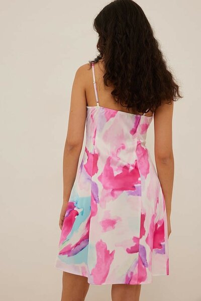 Colorful Satin Dress