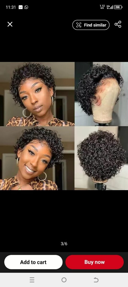 Pixie hair full lace human hair