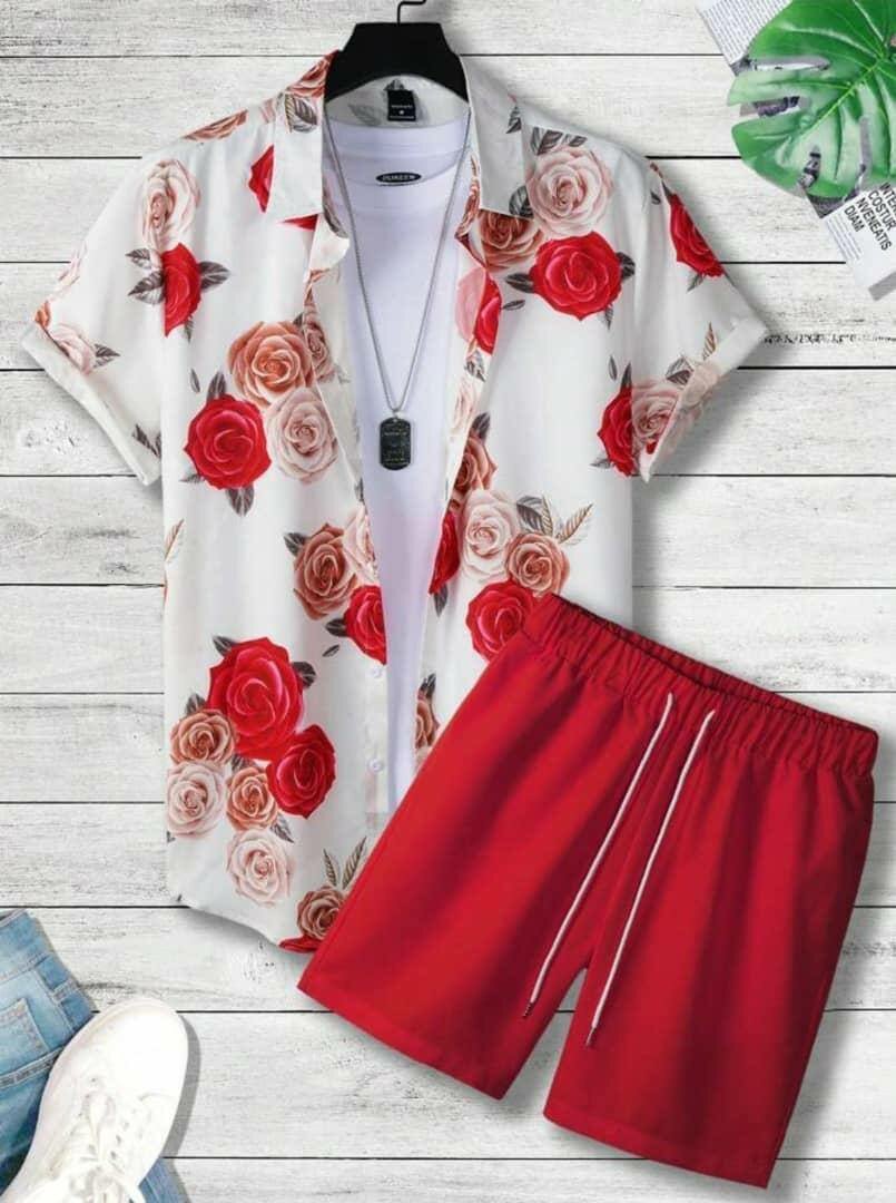 Men beach wear(top and down)