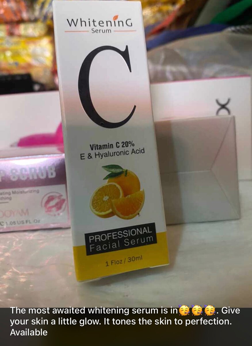 Whitening vitamin C face serum