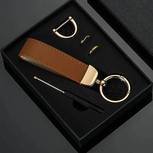 Porte-clés en cuir luxe