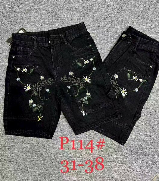 Shorts en jean brodé