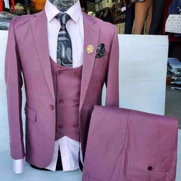 pink men's suit