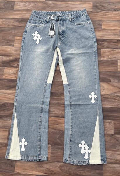 Pantalon Jean Flare croix