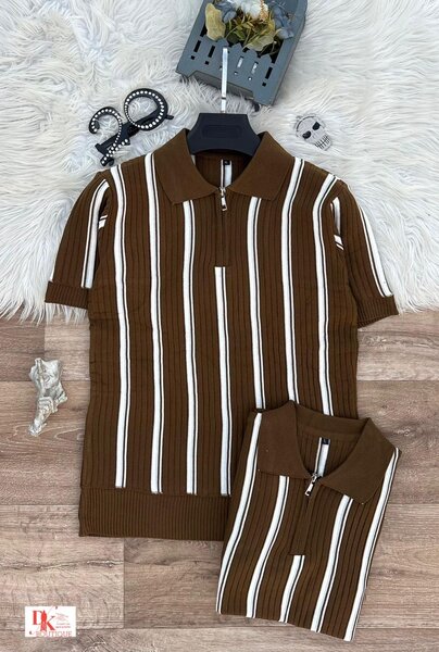 Polo rayé manches courtes