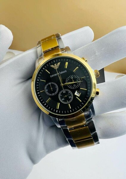 Montre en acier avec coffret