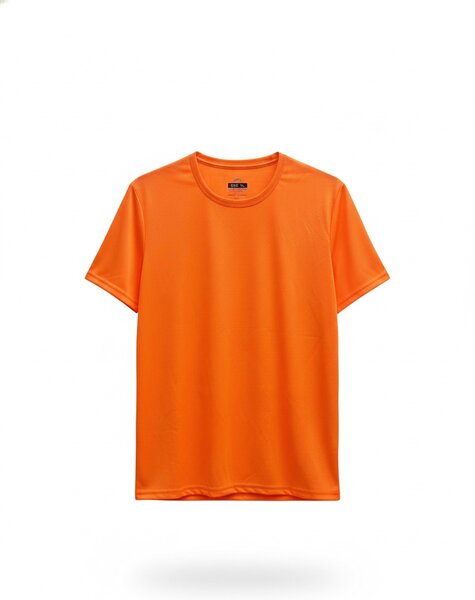 T-shirt orange sport homme