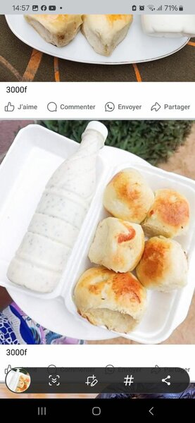 Pains fourrés et lait