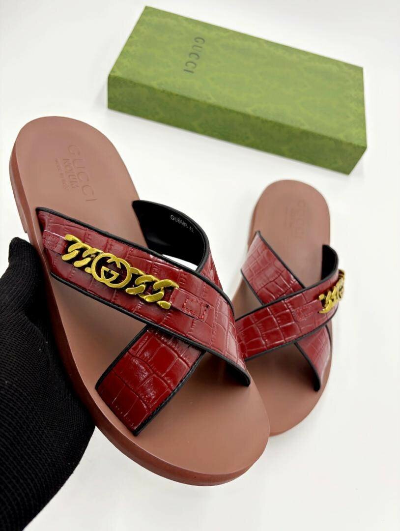 High quality leather slippers