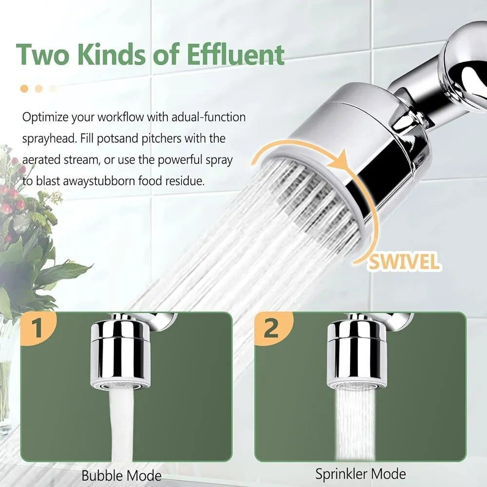 Robinet à rallonge rotatif multifonction,1440 degré