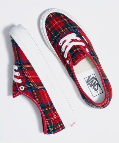Tennis écossais Vans rouge