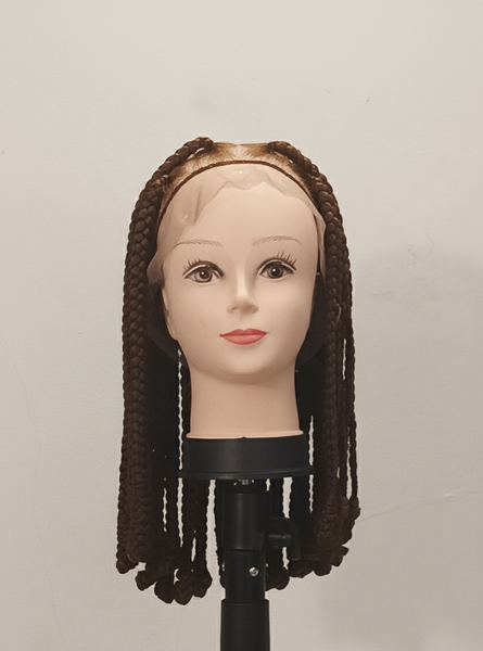 Perruque tresses brunes