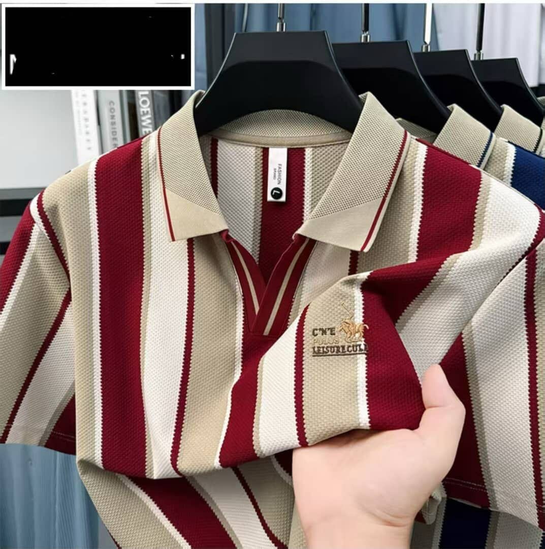 Polo rayé décontracté pour homme