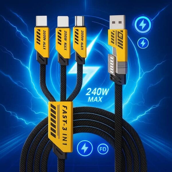 Câble de Charge Rapide 3-en-1