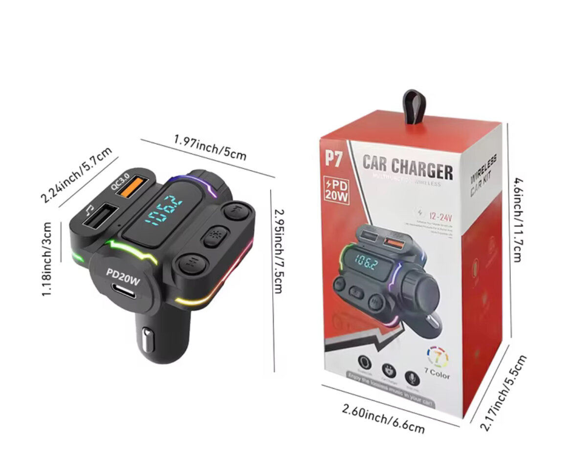 Transmetteur FM Bluetooth Voiture