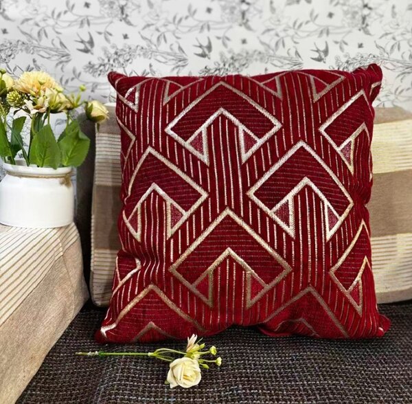Coussin décoratif rouge chic