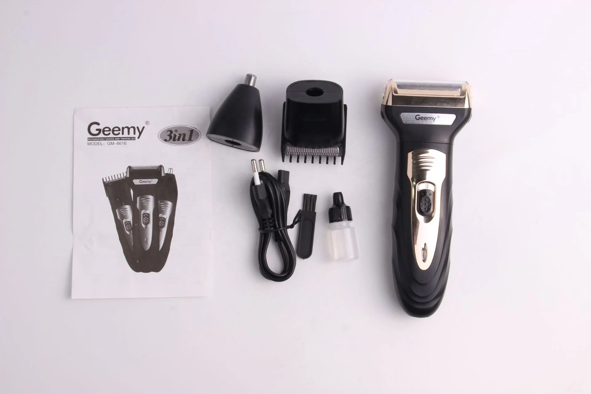 Tondeuse Geemy 3-en-1 Rechargeable
