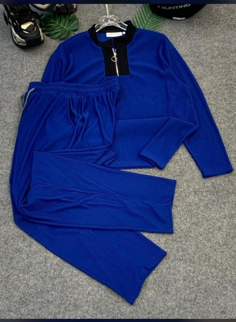 Survêtement bleu décontracté