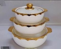 3 set ceramic soup pot