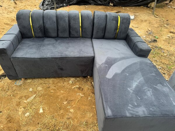 Canapé d'angle moderne gris