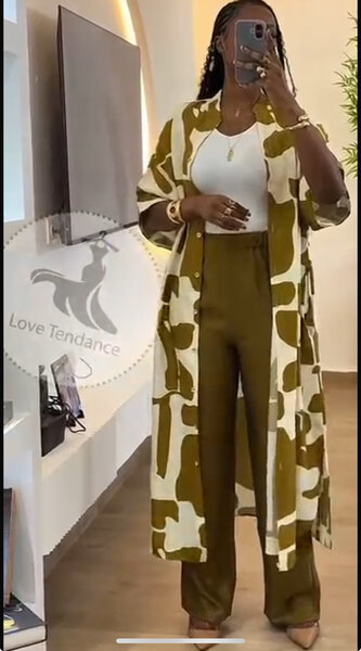 Kimono long moderne imprimé