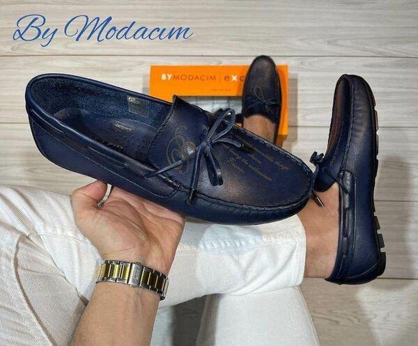 Mocassins en cuir homme
