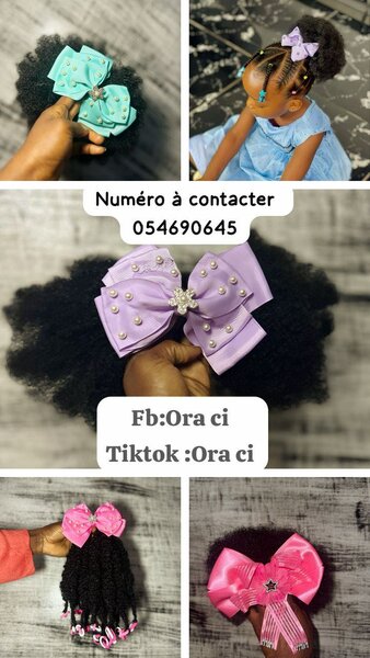 Noeuds pour cheveux enfants