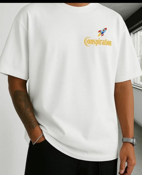 T-shirt blanc fusée unisexe