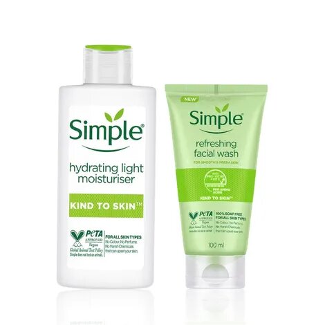 Simple facial products skincare two set