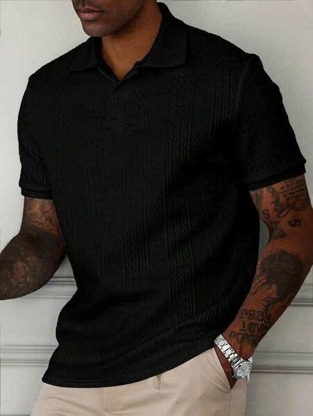 Polo homme noir élégant