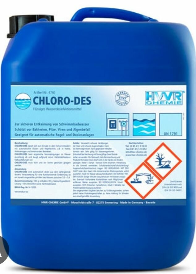 Chlorine & Bleach 25L and above
