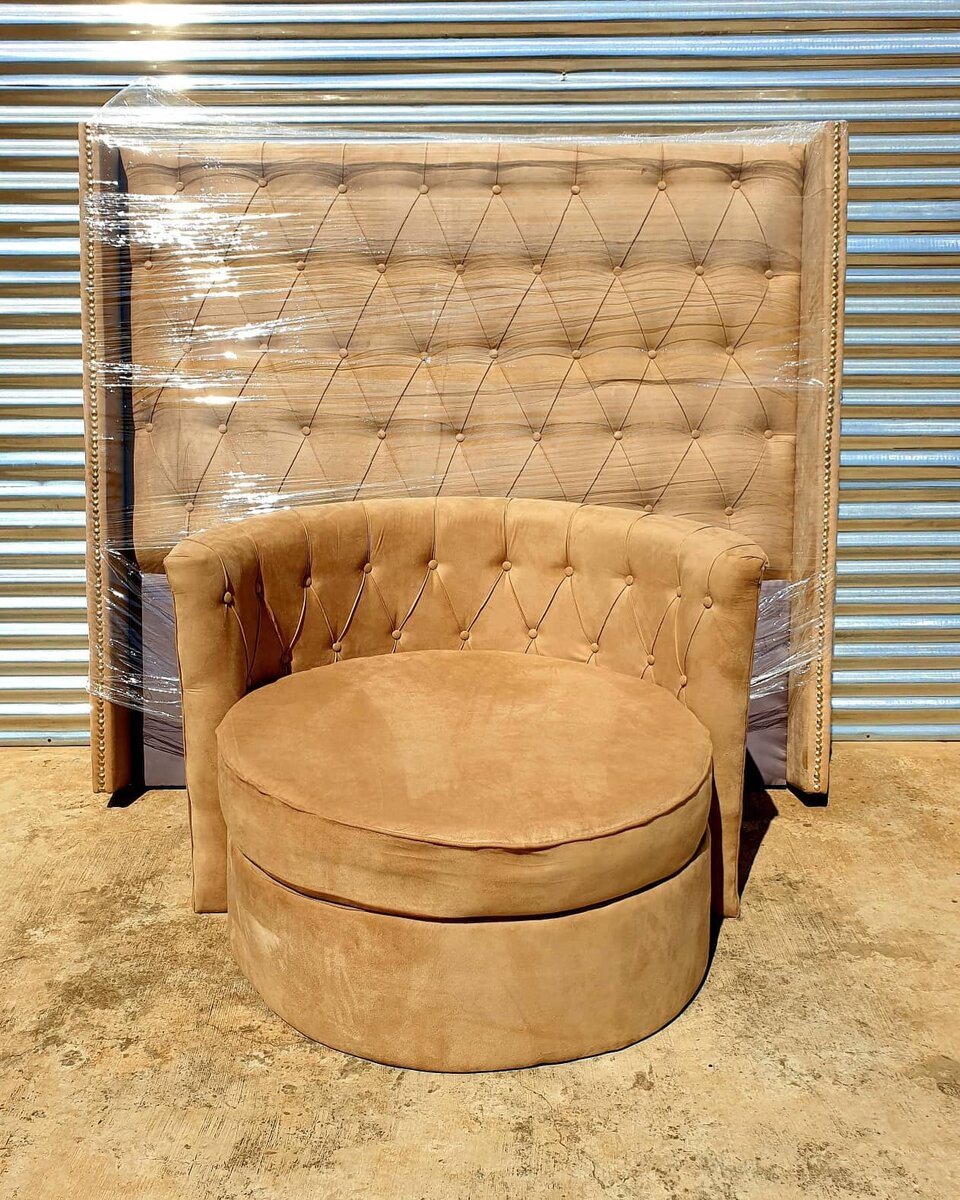 headboard and ottoman