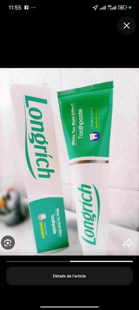 Dentifrice Thé Blanc Longrich