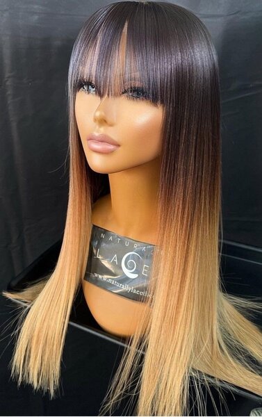 Bone straight wig