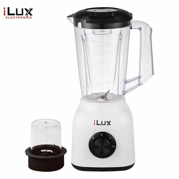 Ilux Blender & Grinder - 2 En 1- LX-358 - Bol 1.5 L - 300W - Blanc
