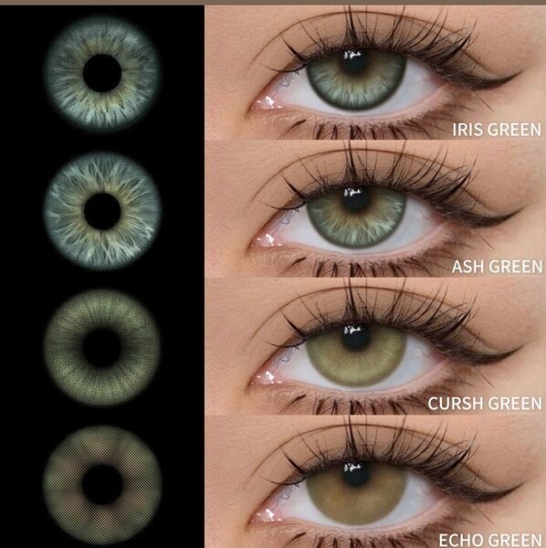 Lentilles de contact vertes